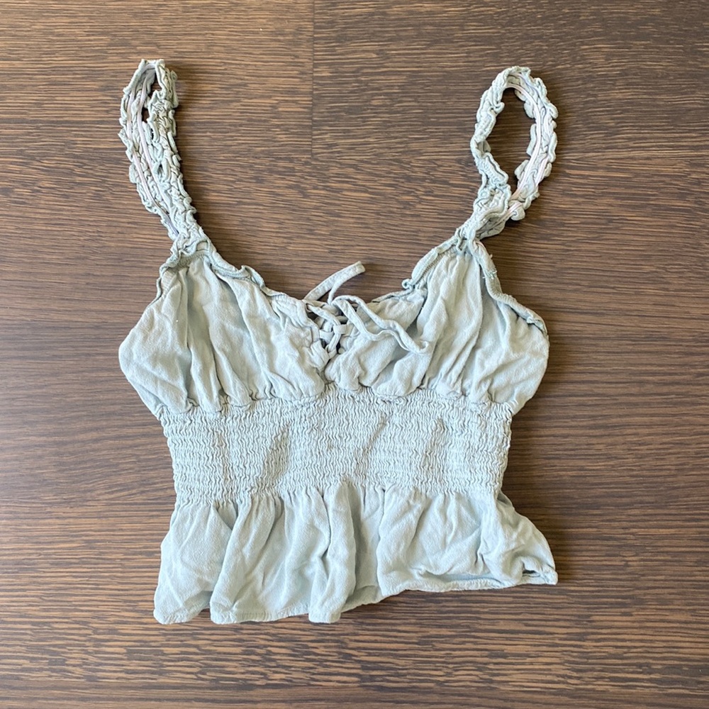 PACSUN LA HEARTS COLLECTION GREEN TANK TOP SIZE XS